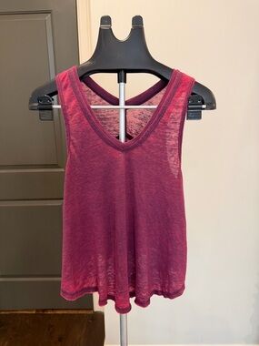 Free People Plum Berry V-Neck Tank